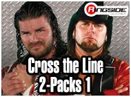 CROSS THE LINE 2-PACKS 1 TNA TOY WRESTLING FIGURES BY JAKKS PACIFIC