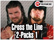 CROSS THE LINE 2-PACKS 1 TNA TOY WRESTLING ACTION FIGURES BY JAKKS PACIFIC