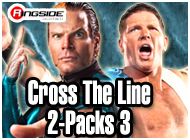 CROSS THE LINE 2-PACKS 3 TNA TOY WRESTLING ACTION FIGURES BY JAKKS PACIFIC