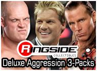 DELUXE AGGRESSION 3-PACKS WWE TOY WRESTLING ACTION FIGURES BY JAKKS PACIFIC