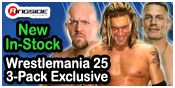 WRESTLEMANIA 25 3-PACK EXCLUSIVE WWE TOY WRESTLING ACTION FIGURES BY JAKKS PACIFIC