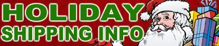 Holiday Shipping Info