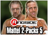 MATTEL 2-PACKS 5 WWE TOY WRESTLING ACTION FIGURES BY MATTEL