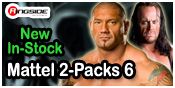 MATTEL 2-PACKS 6 TOY WRESTLING ACTION FIGURES
