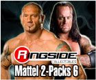 MATTEL 2-PACKS 6 WWE TOY WRESTLING ACTION FIGURES BY MATTEL