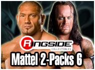 MATTEL 2-PACKS 6 WWE TOY WRESTLING ACTION FIGURES BY MATTEL