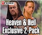 HEAVEN & HELL - UNDERTAKER & SHAWN MICHAELS RINGSIDE COLLECTIBLE CLASSIC DELUXE EXCLUSIVE 2-PACK WWE TOY WRESTLING ACTION FIGURES BY JAKKS PACIFIC