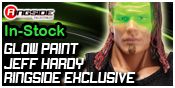 GLOW PAINT JEFF HARDY RINGSIDE COLLECTIBLES EXCLUSIVE TOY WRESTLING ACTION FIGURE BY JAKKS PACIFIC