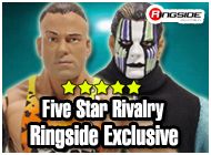 FIVE STAR RIVALRY - JEFF HARDY & ROB VAN DAM (RVD) EXCLUSIVE 2-PACK TNA TOY WRESTLING ACTION FIGURES BY JAKKS PACIFIC
