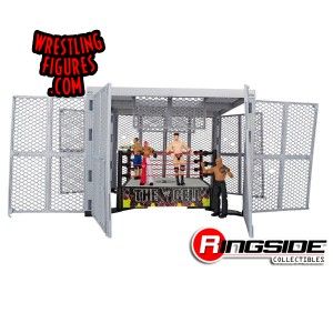 All trap doors and walls open on the Mattel WWE Hell in a Cell!
