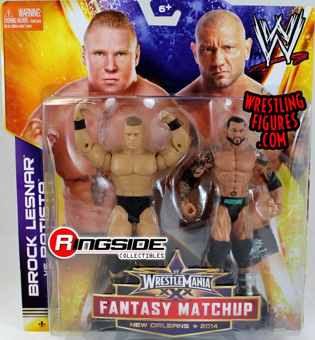 Mattel WWE WrestleMania XXX Batista vs. Brock Lesnar!