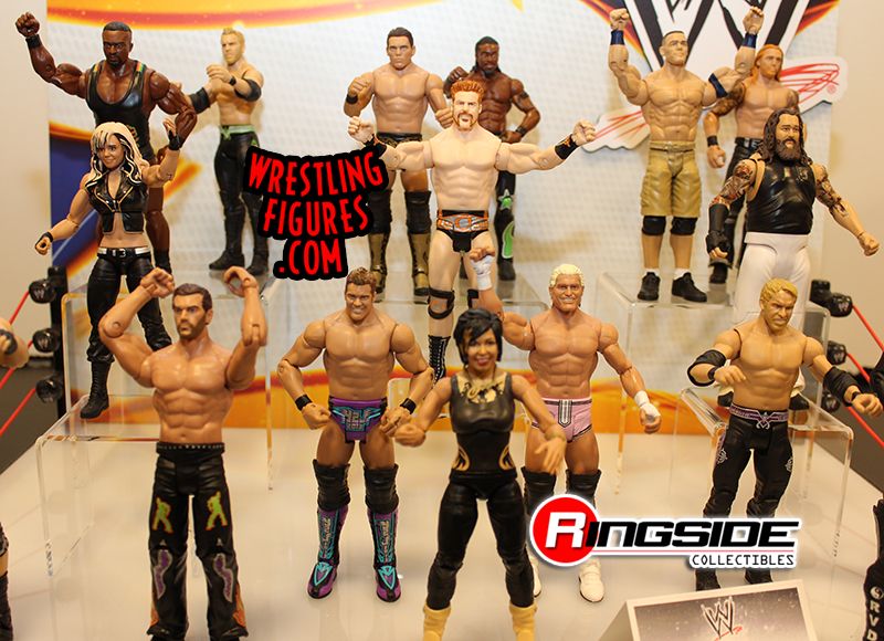Mattel WWE Series Display At Toy Fair 2014!