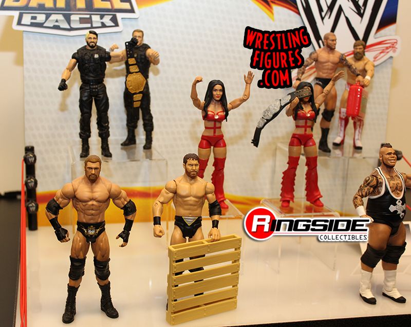 Mattel WWE Battle Packs Display at Toy Fair 2014!