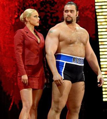 Lana and Rusev as Mattel WWE wrestling action figures!