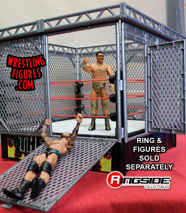 Mattel WWE Steel Cage Accessory in action!