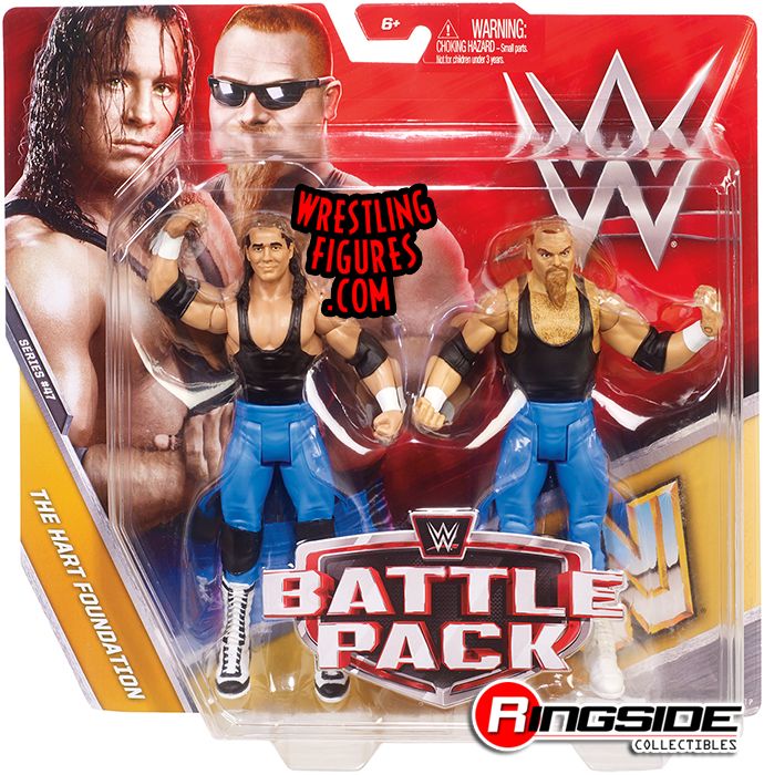 JIM NEIDHART BRET HART FOUNDATION WWE Mattel Battle Packs Series 47 Toys DMG PKG