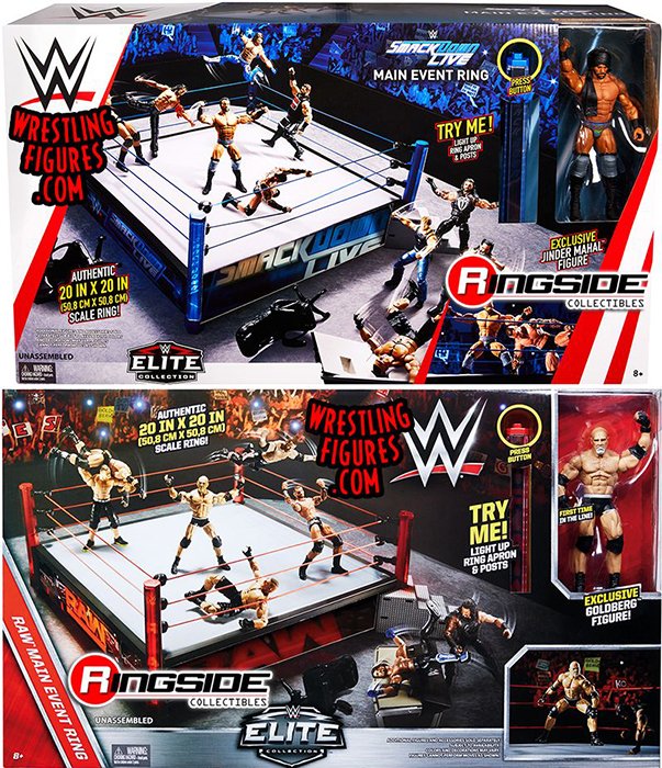 Package Deal Includes The Following Toy Wrestling Action Figure Accessories Raw Smackdown Live Main Event Ring Playsets
