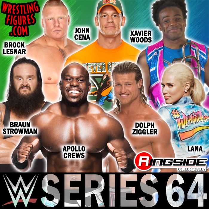 WWE Elite 46 Toy Wrestling Action Figures by Mattel! This set includes:  John Cena, Finn Balor (Demon), Sheamus, Rusev & Harlem Heat (Booker T &  Stevie Ray)!