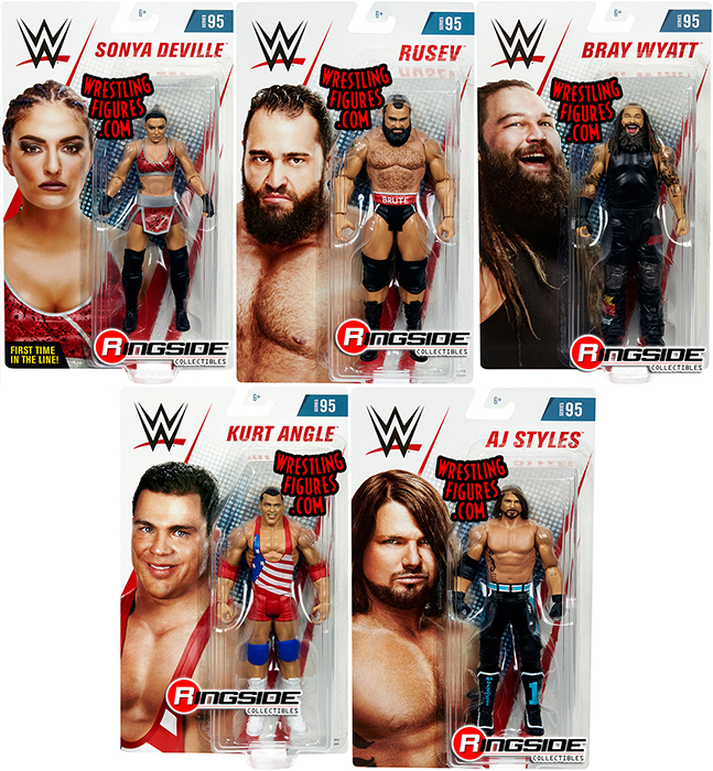 WWE Elite 46 Toy Wrestling Action Figures by Mattel! This set includes:  John Cena, Finn Balor (Demon), Sheamus, Rusev & Harlem Heat (Booker T &  Stevie Ray)!