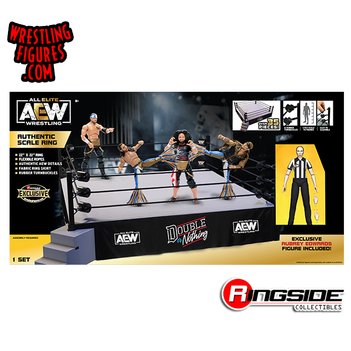AEW Authentic Scale Ring Playset (w/ Aubrey Edwards) Ringside Exclusive for AEW Toy Wrestling