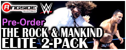 The Rock & Mankind WWE Elite 2-Pack Toy Wrestling Action Figures by Mattel