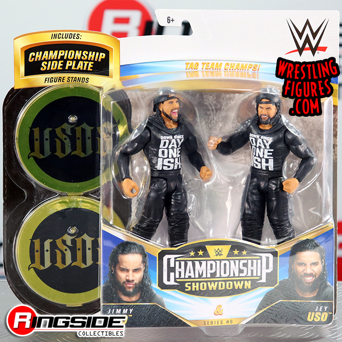 The Usos Jimmy Uso Jey Uso Wwe Showdown 2 Packs 6 Wwe Toy Wrestling Action Figures By Mattel