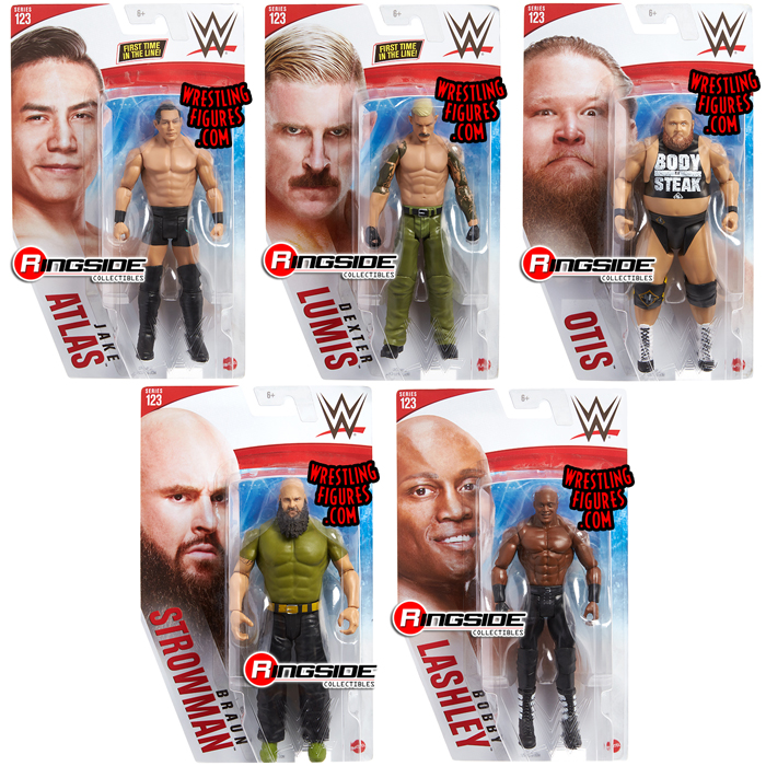 Wwe Series 123 Toy Wrestling Action Figures By Mattel This Set Includes Otis Braun Strowman Bobby Lashley Dexter Lumis Jake Atlas