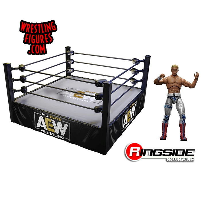 AEW Unrivaled Wrestling Action ring With UK Exclusive Cody Rhodes Figure New! 