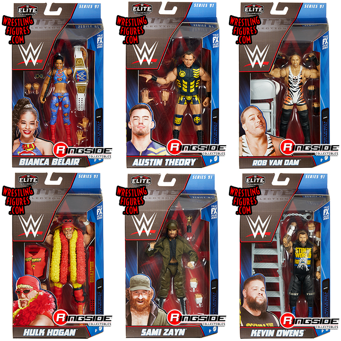 WWE Elite 91 Complete Set of 6 WWE Toy Wrestling Action Figures by