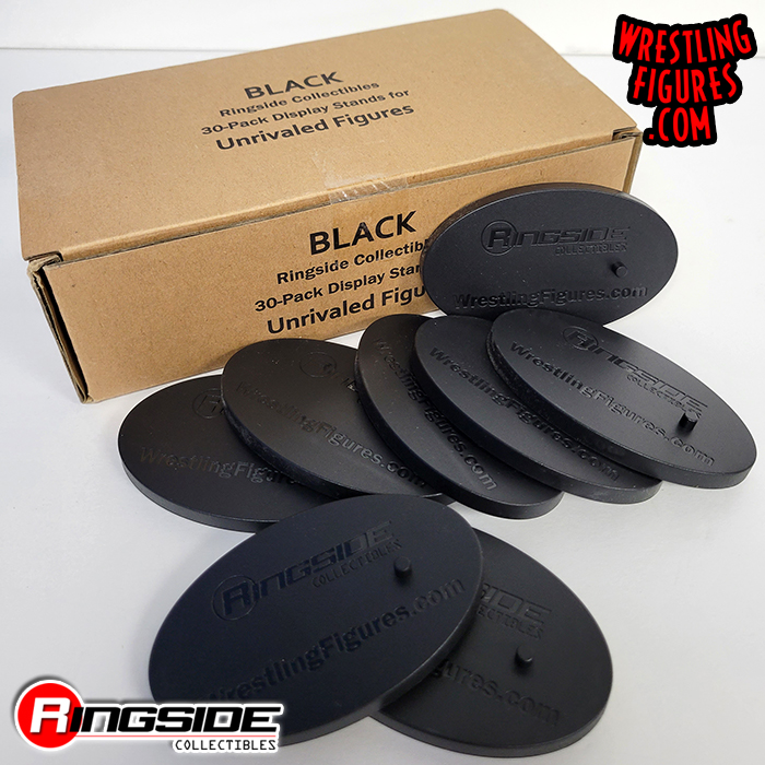 Black) 30-Pack Display Stands for Unrivaled Figures - Ringside