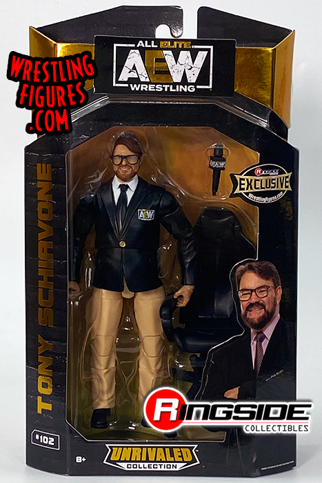 Tony Schiavone Announcer AEW Ringside Exclusive Toy Wrestling