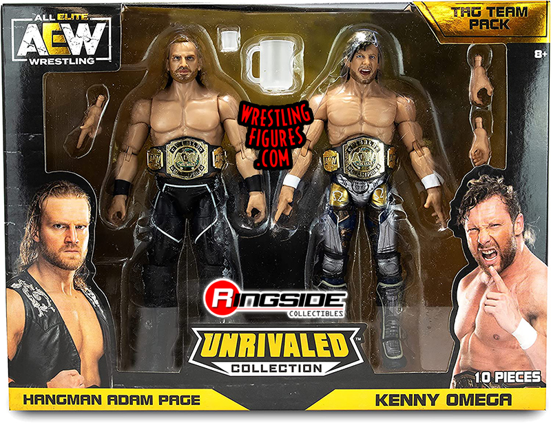 Kenny Omega & Hangman Adam Page - AEW 2-Pack Toy Wrestling Action Figures  by Jazwares!