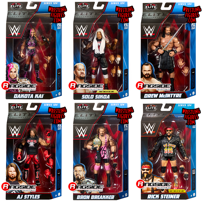 WWE Elite 104 - Complete Set of 6 WWE Toy Wrestling Action Figures