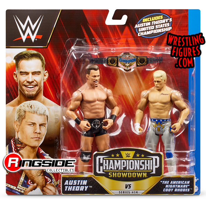 Cody Rhodes & Austin Theory - WWE Showdown 2-Packs 14 WWE Toy Wrestling ...