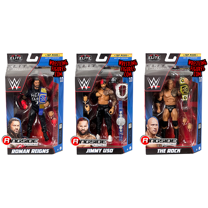 WWE Elite Top Picks 2023 Complete Set Of 3 WWE Toy Wrestling Action 