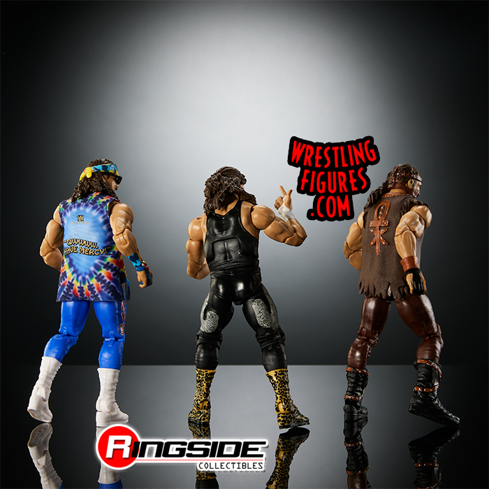 3 Faces of Foley) WWE Elite 3-Pack Ringside Exclusive Toy Wrestling Action  Figures by Mattel! Includes the following 3 WWE Elite Mick Foley Figures:  Mankind (Brown), Cactus Jack (WCW) & Dude Love