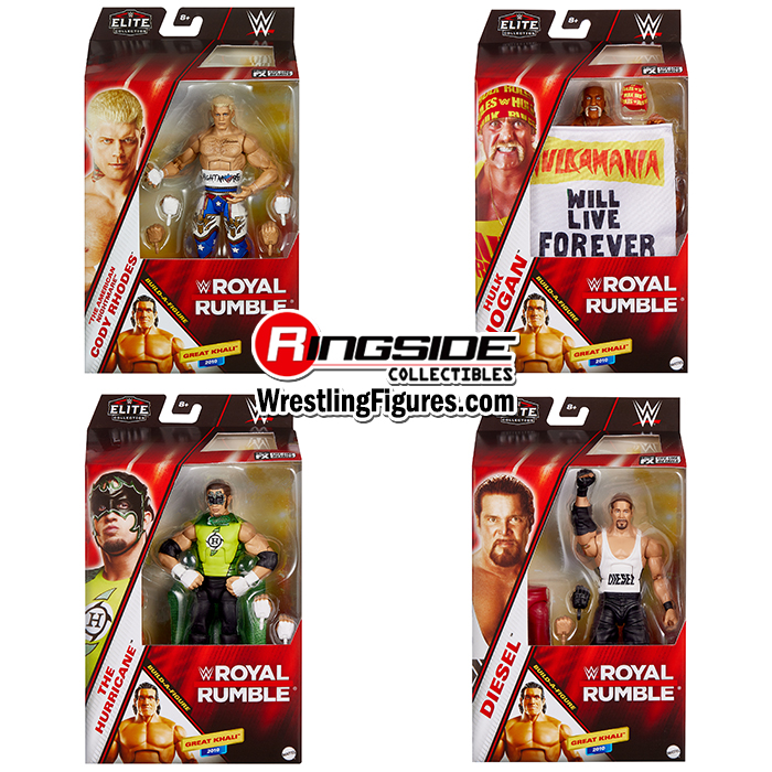 WWE Elite Royal Rumble 20254 Complete Set of 4 WWE Toy Wrestling
