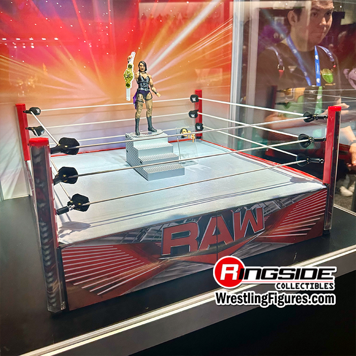 WWE Raw Real Scale Wrestling Ring Playset w/ Rhea Ripley Ultimate Edition Exclusive Figure by