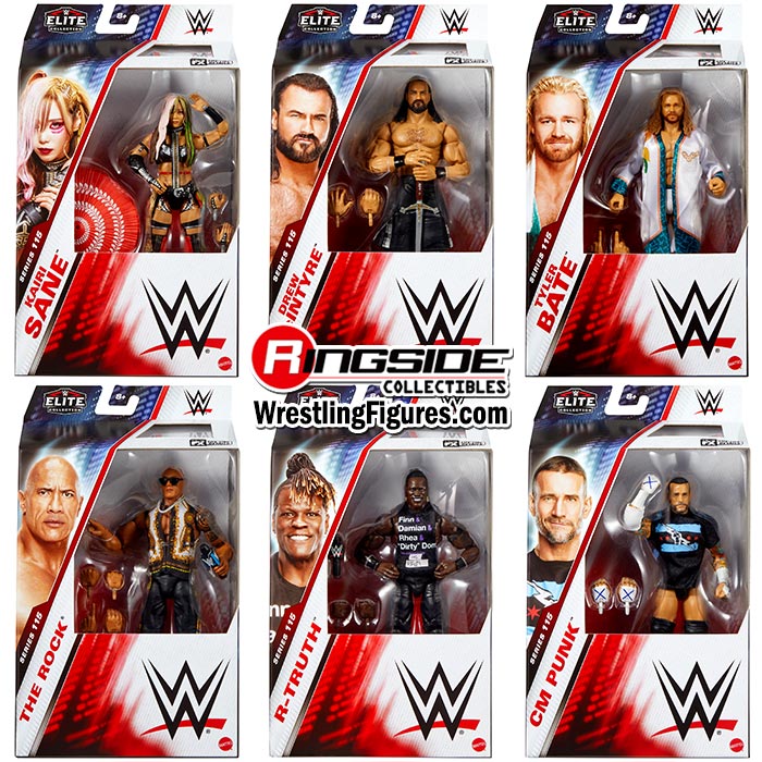 WWE Elite 115 - Complete Set of 6 WWE Toy Wrestling Action