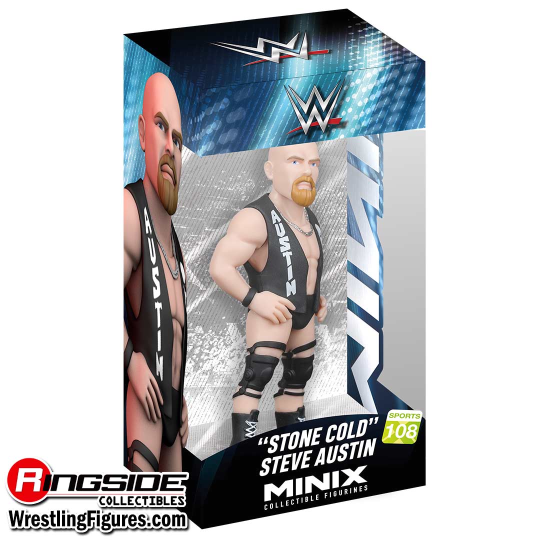 WWE HDD34 Action Figure Stone Cold Steve Austin, 15 Cm, 10 Punti Di Movimento, Con Tecnologia TrueFX, Giocattolo Per Bambini 6+ Anni