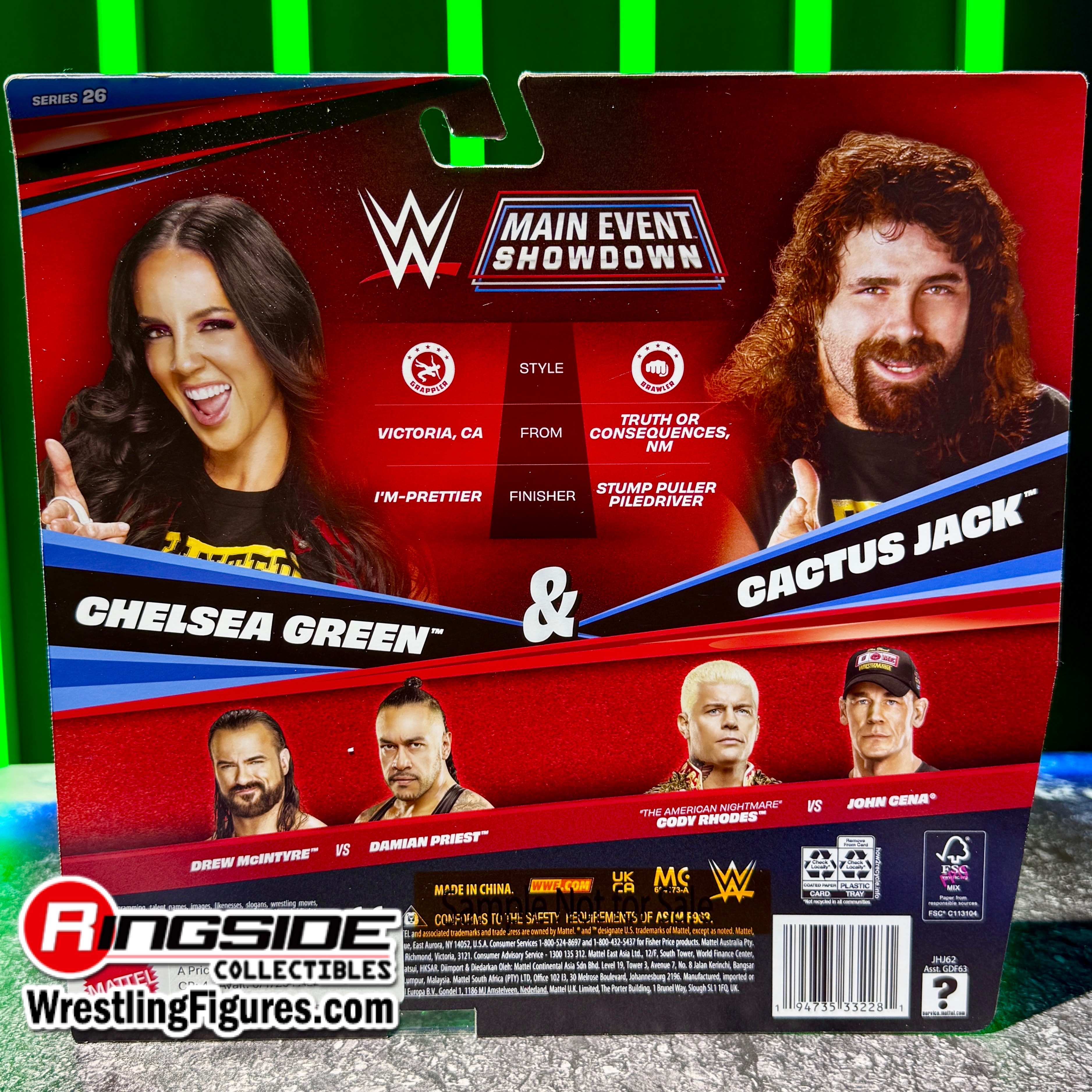 Chelsea Green & Cactus Jack - WWE Main Event 2-Packs 26 WWE Toy