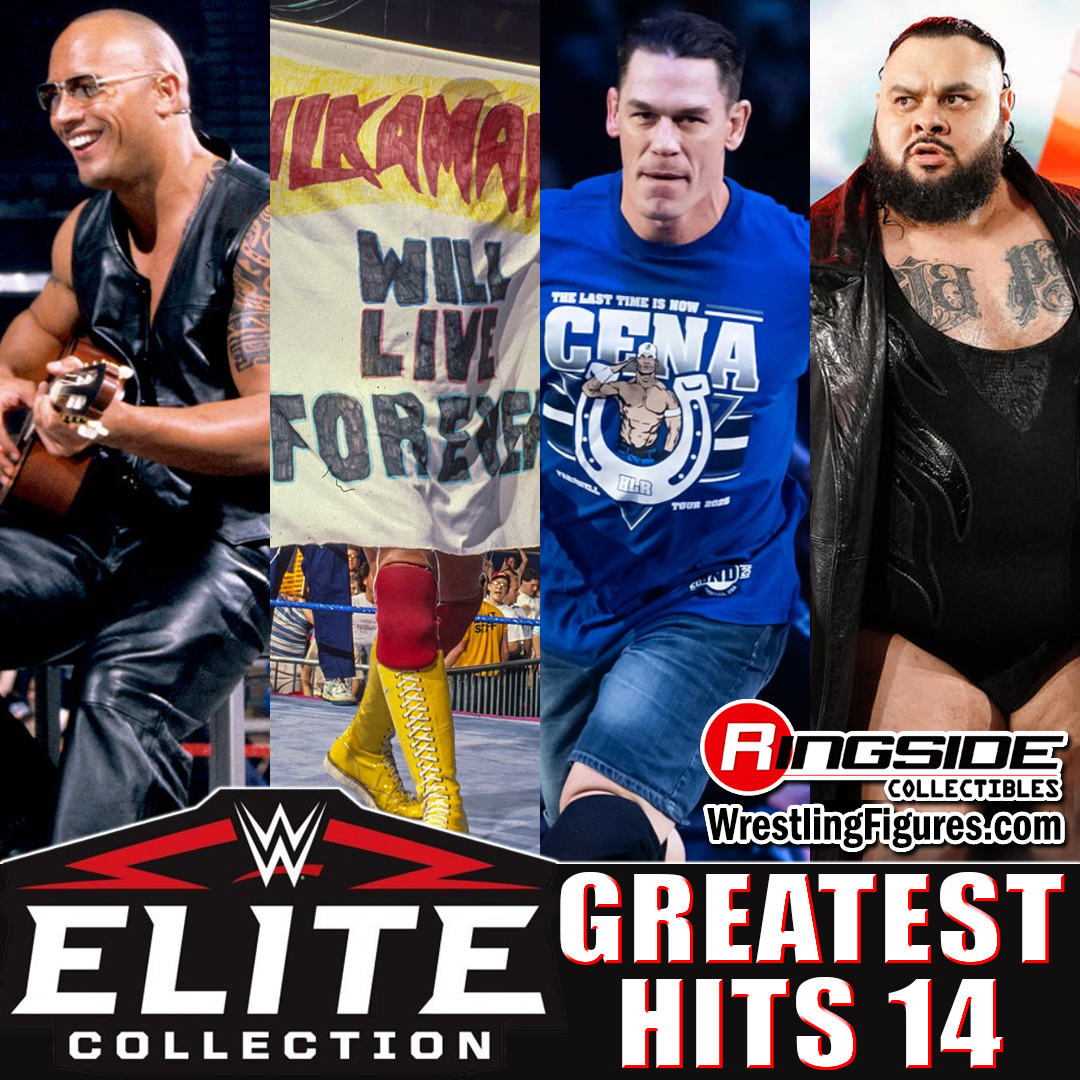 Image WWE Elite Greatest Hits 14 - Set of 4 (John Cena, Hulk Hogan, The Rock & Bronson Reed)