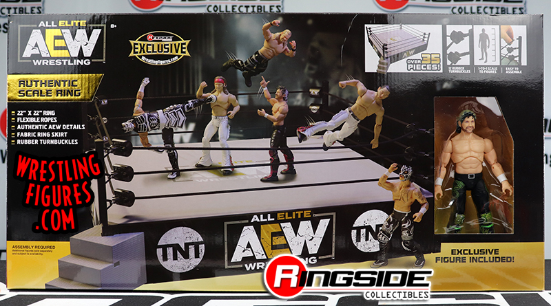 AEW Authentic Scale Ring Playset (w/ Kenny Omega) - Ringside Exclusive for  AEW Toy Wrestling Action Figures by Wicked Cool Toys!