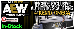 AEW Authentic Scale Rings with Kenny Omega Toy Wrestling Action Figures by Jazwares