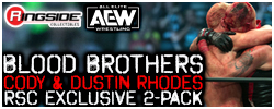 Blood Brothers Cody & Dustin Rhodes Ringside Exclusive AEW Toy Wrestling Action Figures by Jazwares