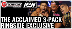 The Acclaimed 3-Pack (Max Caster, Anthony Bowens & Billy Gunn) - AEW Ringside Exclusive Toy Wrestling Action Figures by Jazwares