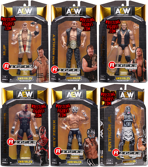 AEW Unrivaled 2 - Set of 6 AEW Toy Wrestling Action Figures by ...