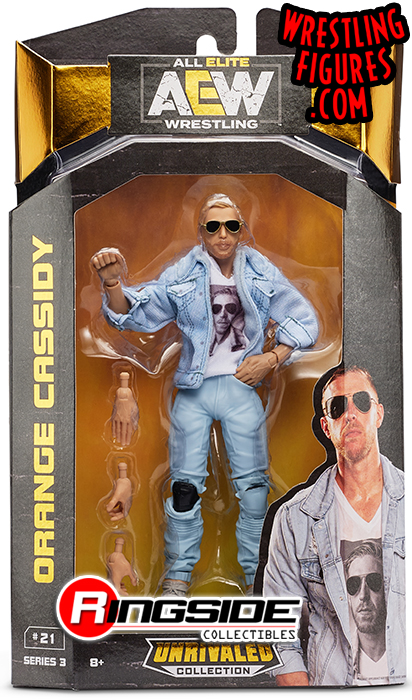 Orange Cassidy AEW Unrivaled 3 Toy Wrestling Action Figure by