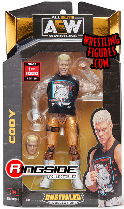Chase 1 of 1000) Cody - AEW Unrivaled 4 AEW Toy Wrestling Action