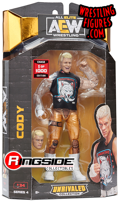 Chase 1 of 1000) Cody - AEW Unrivaled 4 AEW Toy Wrestling Action